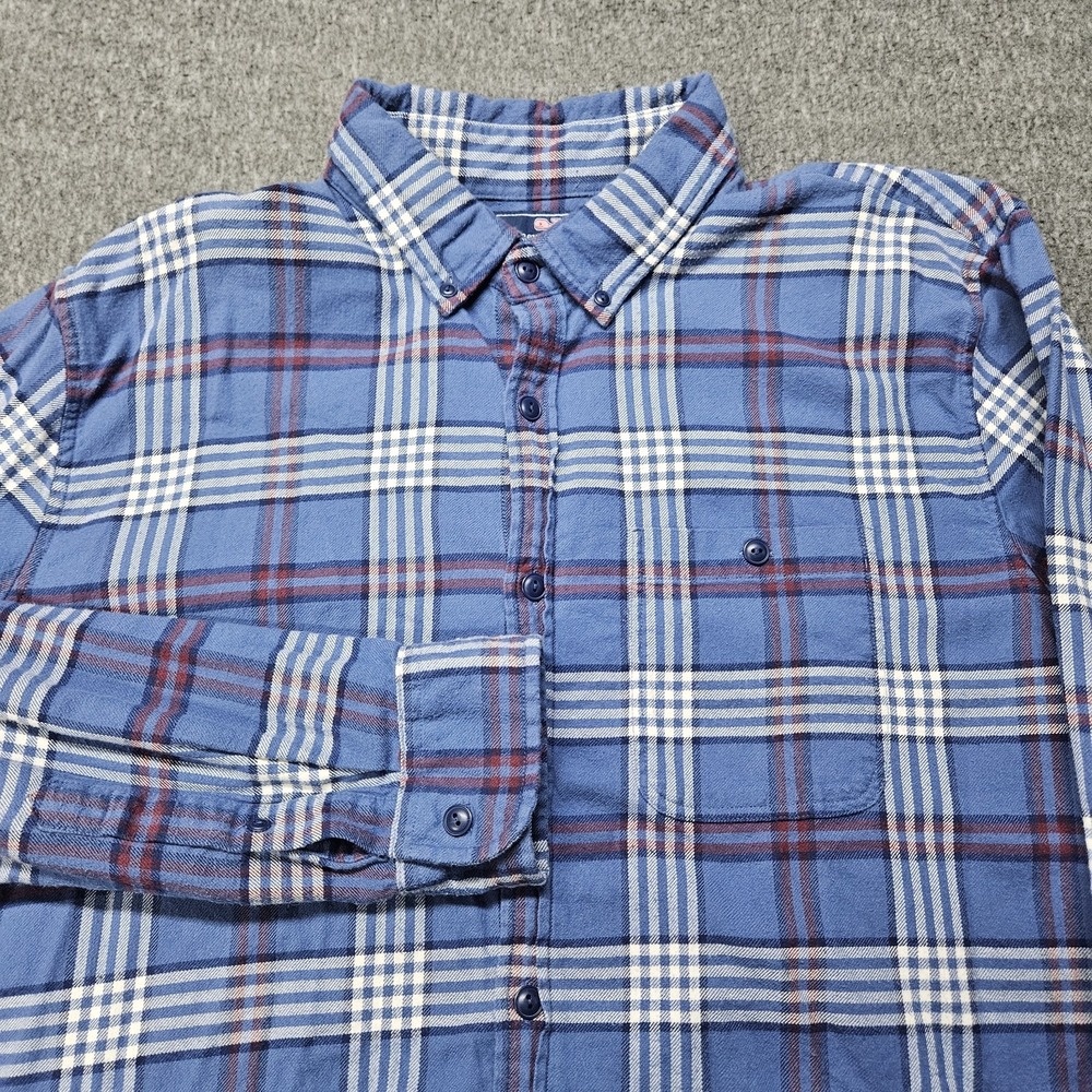 Vineyard Vines Mens Shirt XL Stretch Slim Longshore Plaid Long Sleeves Button